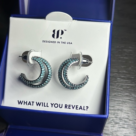 Bomb Party 2025 Sirens Earrings-Darkened Tails-Lab Created Paraiba Tourmaline - Picture 3 of 4